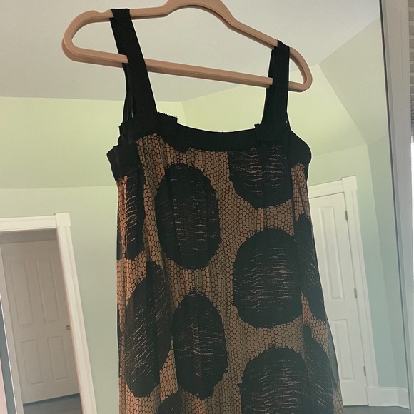 Diane Von Furstenberg Black and Tan cocktail dress - Picture 1 of 5
